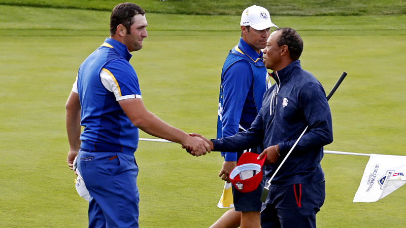 Jon Rahm and Tiger Woods