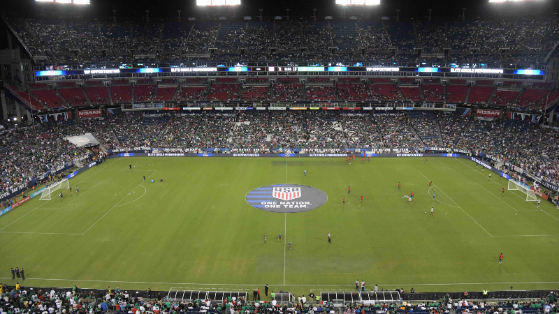 General overall view of Nissan Stadium