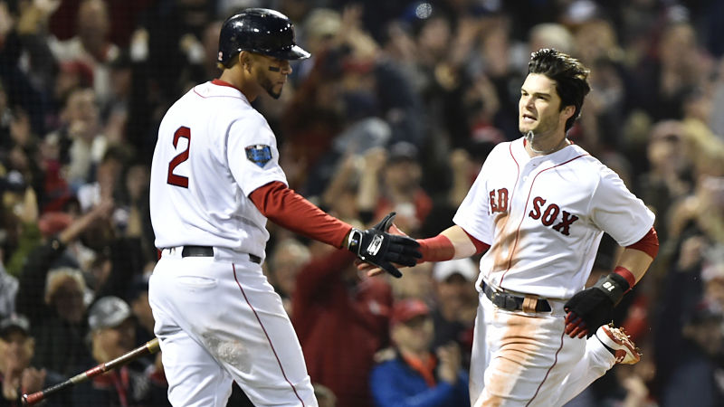 Boston Red Sox shortstop Xander Bogaerts and left fielder Andrew Benintendi