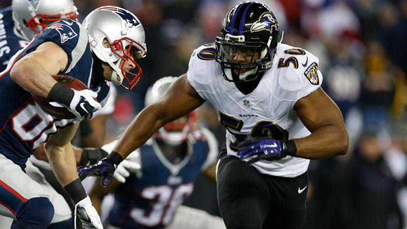 Baltimore Ravens linebacker Albert McClellan