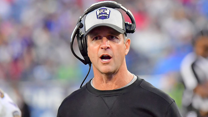 Baltimore Ravens head coach John Harbaugh