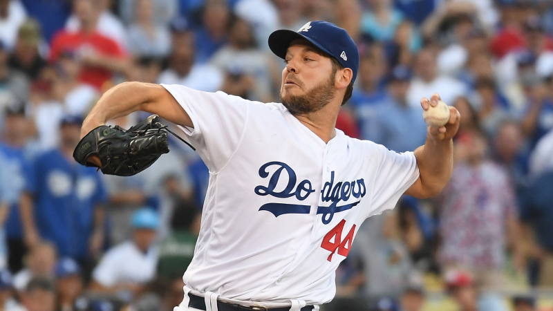 Los Angeles Dodgers pitcher Rich Hill