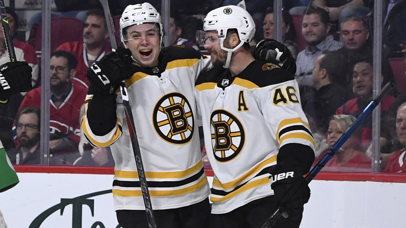Boston Bruins Defenseman Charlie McAvoy And Center David Krejci