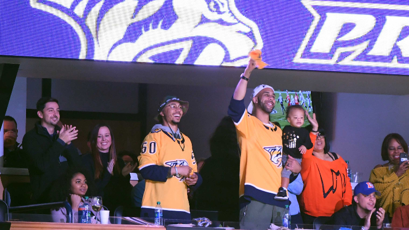 Boston Red Sox players Mookie Betts (left) and David Price