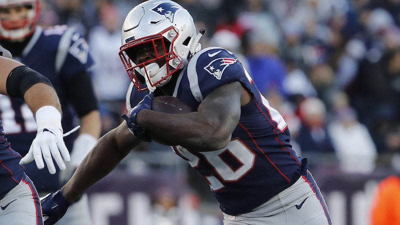 Patriots running back Sony Michel