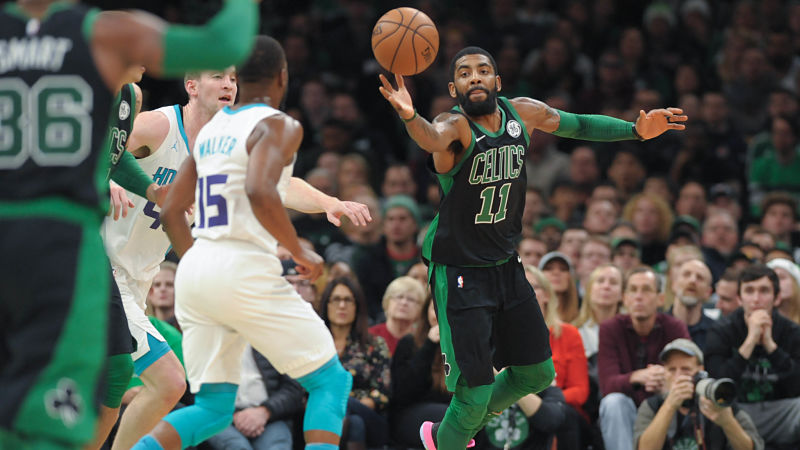 Boston Celtics point guard Kyrie Irving