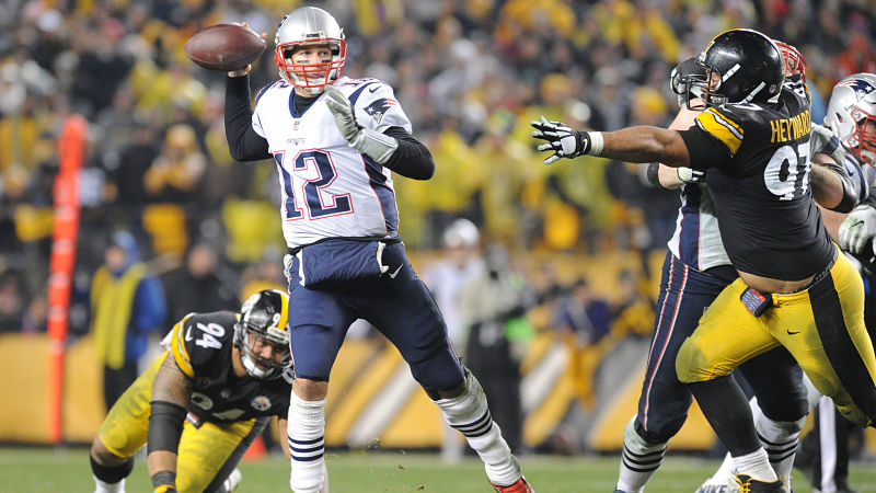 New England Patriots quarterback Tom Brady and Pittsburgh Steelers defensive lineman Cameron Heyward