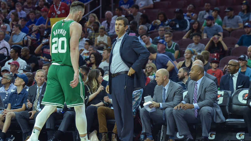 Boston Celtics Forward Gordon Hayward And Head Coach Brad Stevens