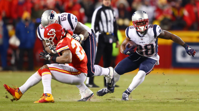 New England Patriots running back James White