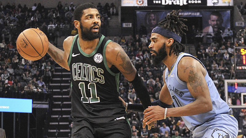 Boston Celtics guard Kyrie Irving and Memphis Grizzlies guard Mike Conley