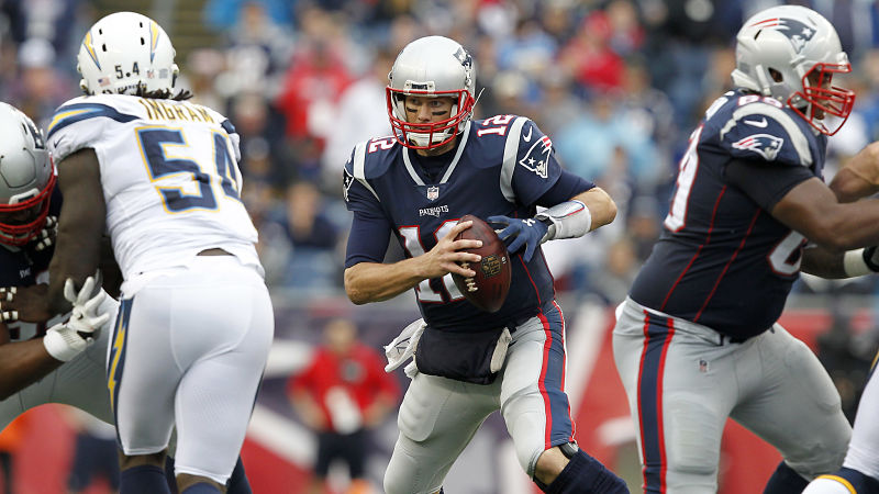 Los Angeles Chargers linebacker Melvin Ingram and New England Patriots quarterback Tom Brady