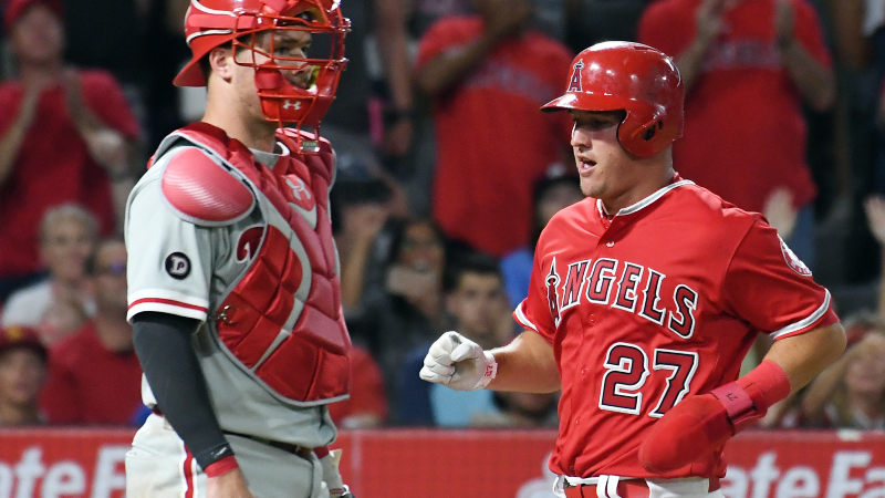 Los Angeles Angels center fielder Mike Trout