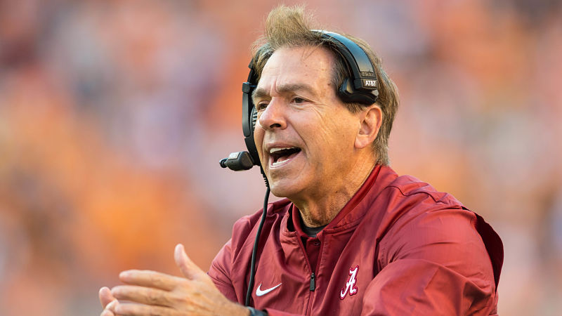 Alabama head coach Nick Saban