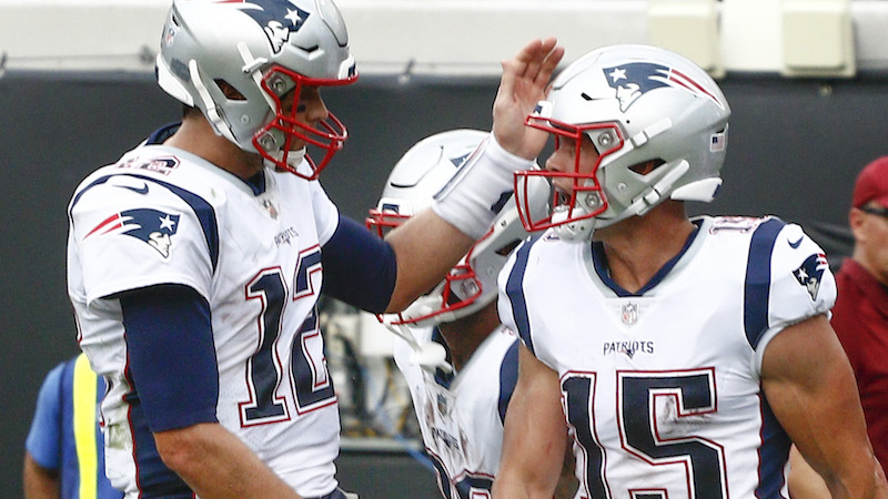 Patriots quarterback Tom Brady, wide receiver Chris Hogan