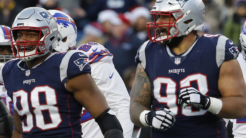 Patriots defensive linemen Trey Flowers, Lawrence Guy