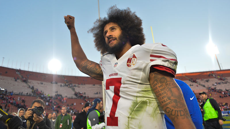 Free agent quarerback Colin Kaepernick