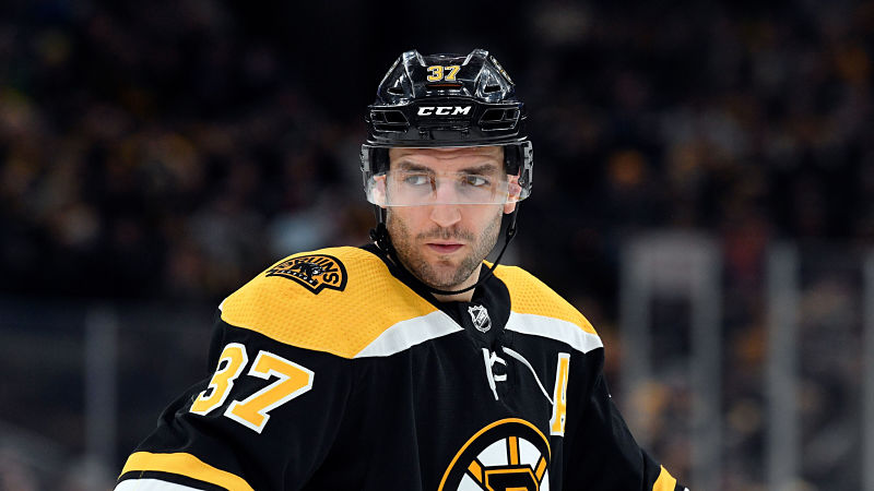 Boston Bruins forward Patrice Bergeron