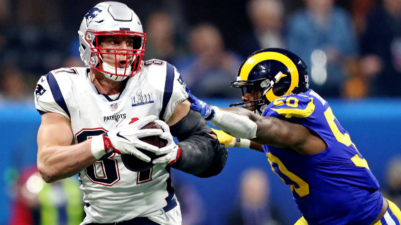 New England Patriots tight end Rob Gronkowski