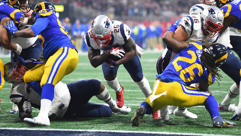 New England Patriots running back Sony Michel (26)