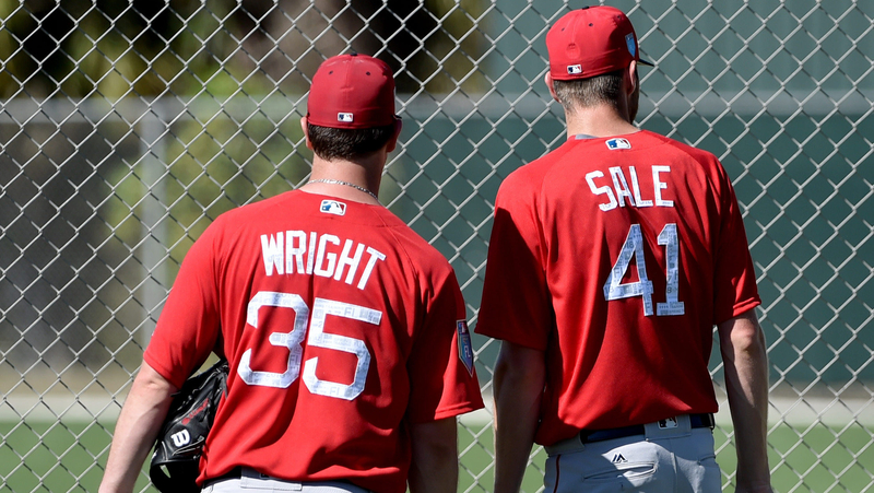 Boston Red Sox Pitchers Chris Sale And Steven Wright