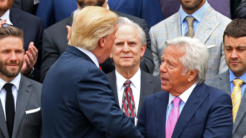 President Donald Trump And New England Patriots Owner Robert Kraft