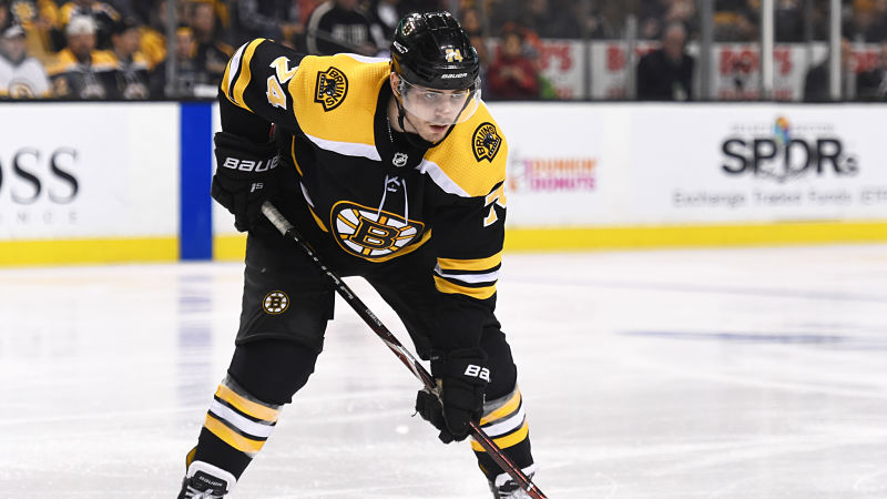Boston Bruins forward Jake DeBrusk
