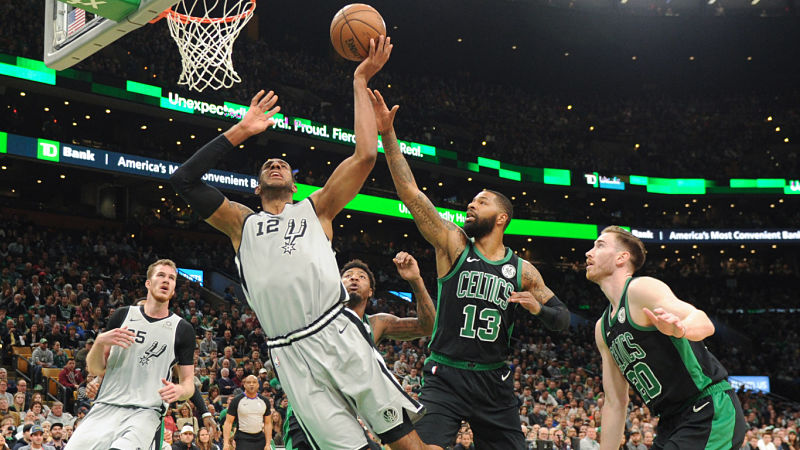 San Antonio Spurs forward LaMarcus Aldridge, Boston Celtics forward Marcus Morris