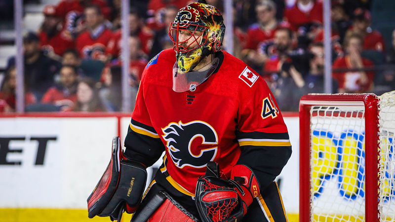 Calgary Flames goalie Mike Smith