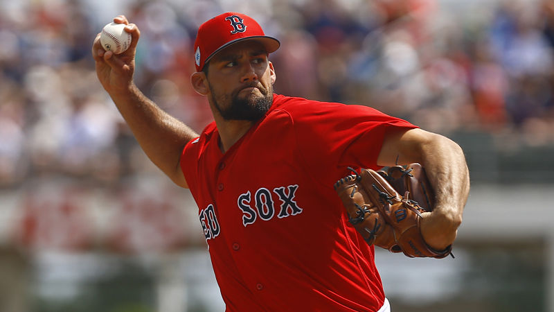 Boston Red Sox pitcher Nathan Eovaldi