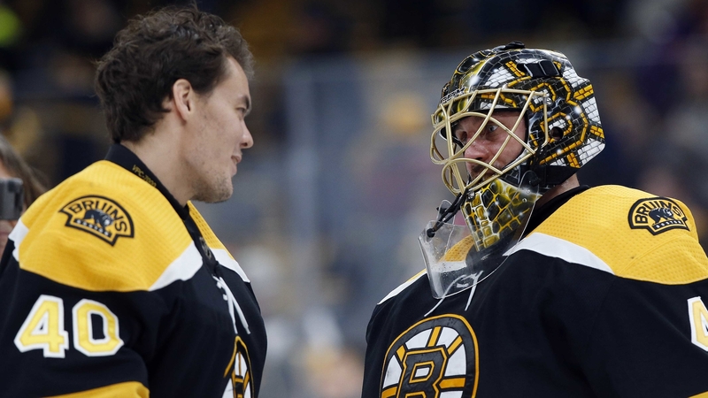 Boston Bruins Goalies Tuukka Rask And Jaroslav Halak