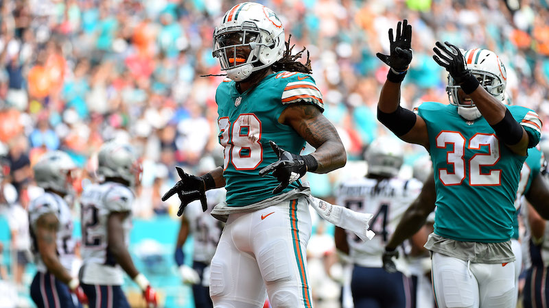 Miami Dolphins running back Brandon Bolden