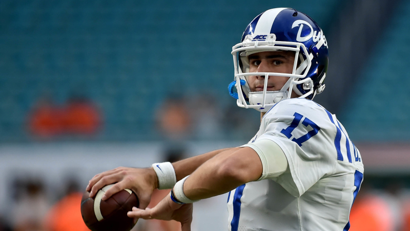 Duke quarterback Daniel Jones