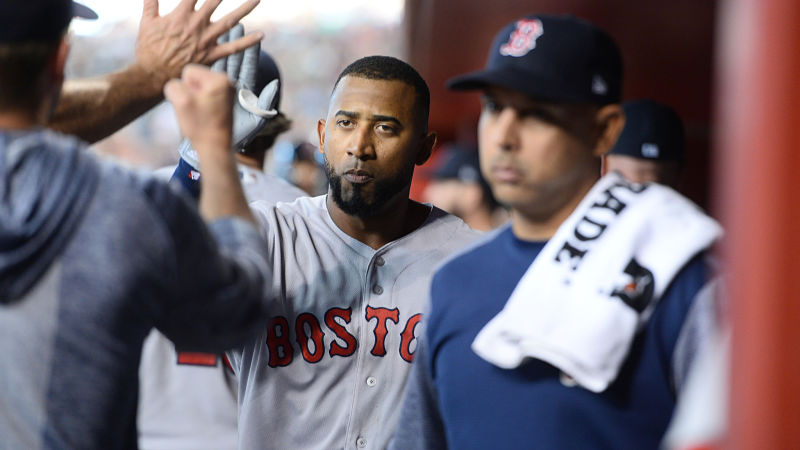 Boston Red Sox infielder Eduardo Nunez