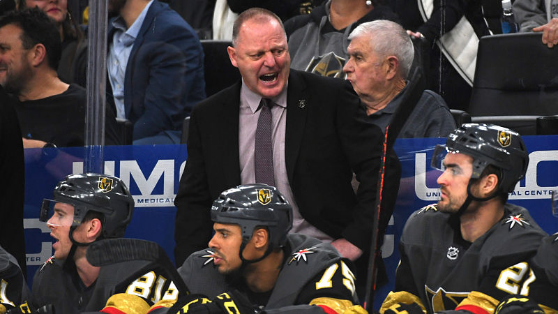 Vegas Golden Knights coach Gerard Gallant