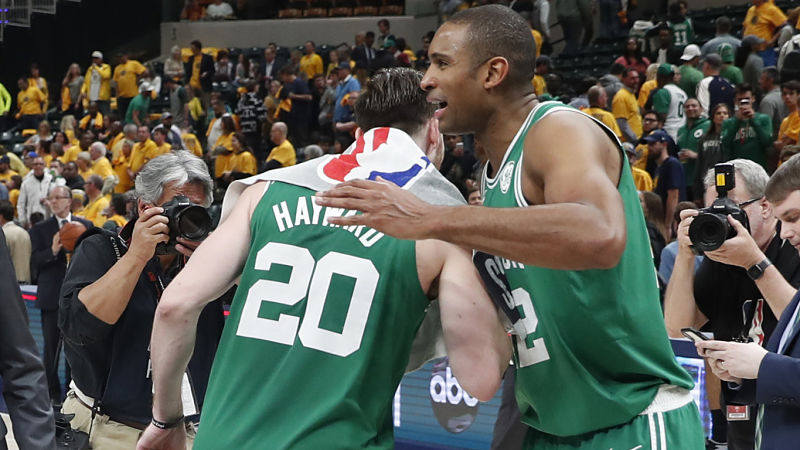 Boston Celtics forwards Gordon Hayward and Al Horford