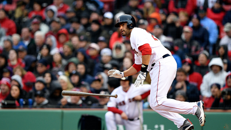 Boston Red Sox left fielder J.D. Martinez (28)
