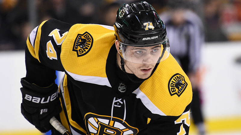 Boston Bruins winger Jake DeBrusk