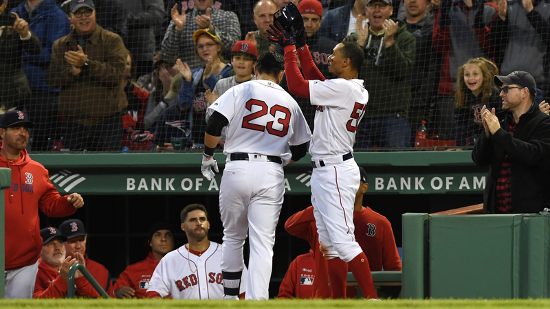 Red Sox's Michael Chavis, Mookie Betts