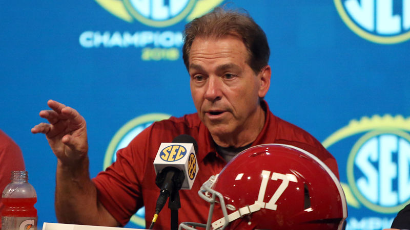 Alabama head coach Nick Saban