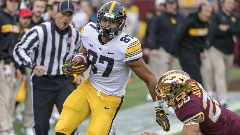 Iowa Hawkeyes tight end Noah Fant