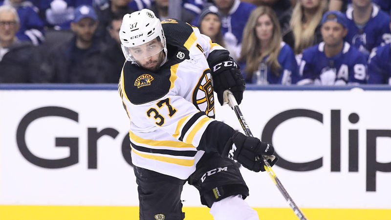 Boston Bruins forward Patrice Bergeron