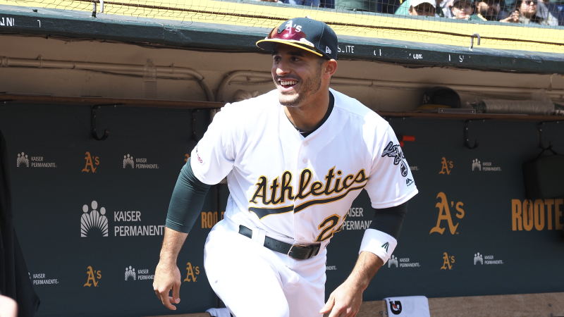 Oakland Athletics center fielder Ramon Laureano