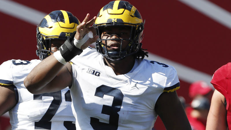 Michigan Wolverines defensive linemen Rashan Gary
