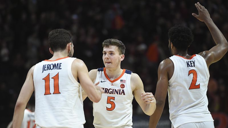 Virginia Cavaliers guards Ty Jerome and Kyle Guy