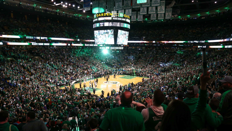 Boston Celtics fans at TD Garden