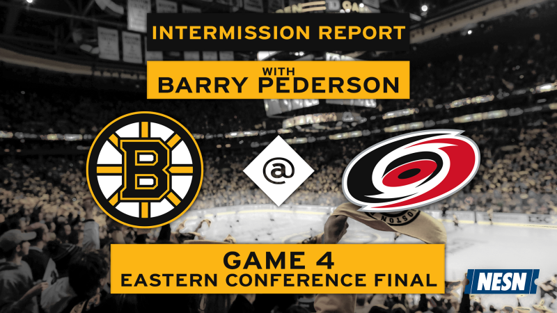 BRUINS INTERMISSION SLATE BARRY PEDERSON