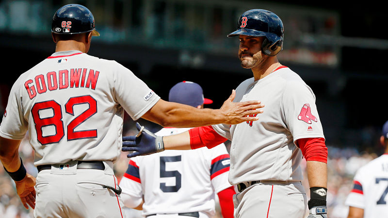 Boston Red Sox left fielder J.D. Martinez