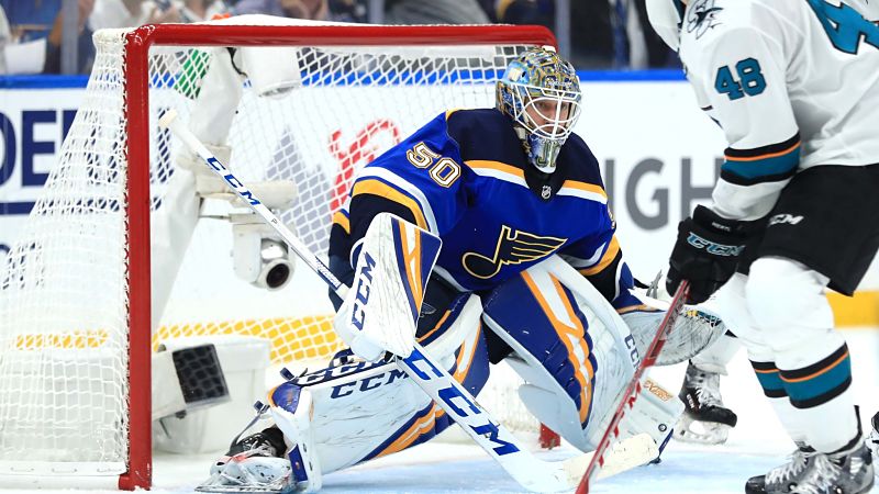 St. Louis Blues goalie Jordan Binnington
