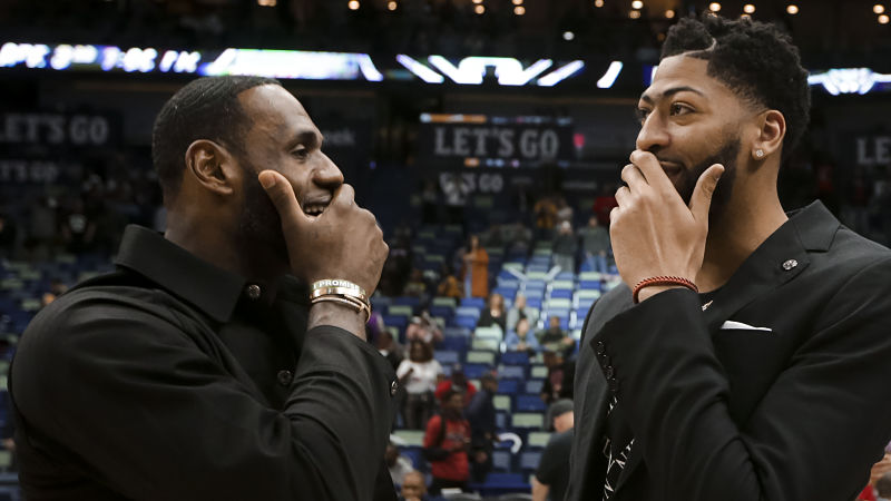 Los Angeles Lakers forward LeBron James and New Orleans Pelicans forward Anthony Davis