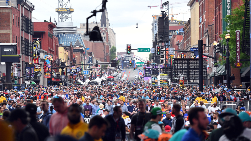 2019 NFL Draft fans in Downtown Nashville